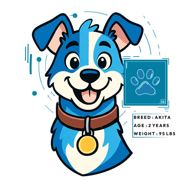 Happy dog with AI insights dashboard